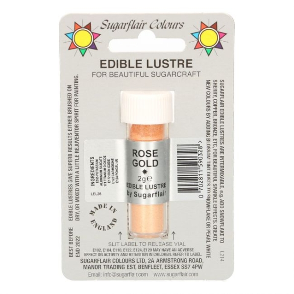 Edible Lustre Glitter - Rose Gold